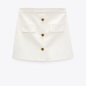 ZARA GOLD BUTTON SKORT